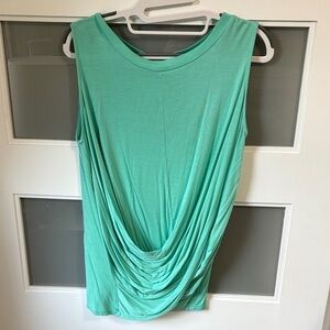 BiBi Aqua Sleeveless Drape Tank Top